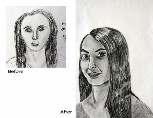 Julia's before and after